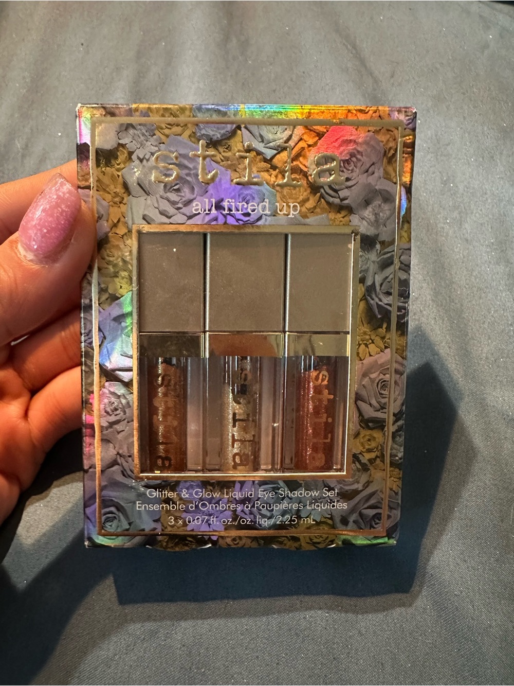 Stila All Fired Up Glitter & Glow Liquid Eyeshadow Set — Gold, Bronze, Brown